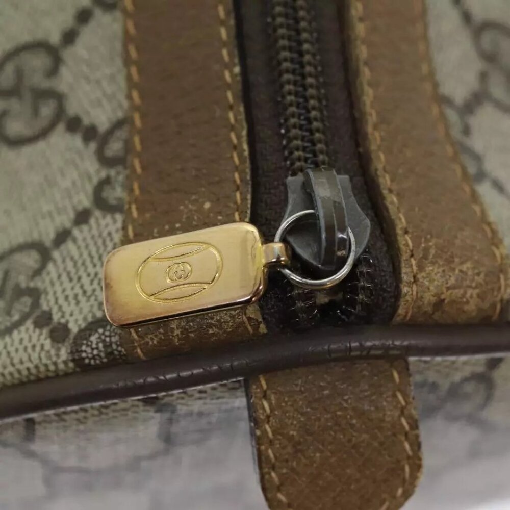 GUCCI GG Supreme Web Sherry Line Boston Bag - Picture 14 of 16